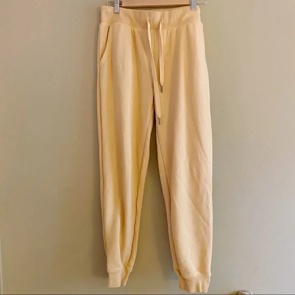 Z Supply Yellow Knit Joggers - Picture 1 of 6
